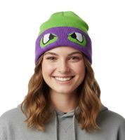 Gorro de las Tortugas Ninja con la cara de Donnie, tejido, producto para fans KC07QQTMT Verde