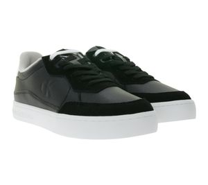 Sneakers Calvin Klein: Scarpe alla moda in vera pelle con logo esterno, scarpe outdoor YM0YM011530GM Nero