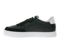 Calvin Klein Sneaker modische Echtleder-Schuhe mit Logo auf den Außenseiten elegante Turn-Schuhe YM0YM01153 0GM Schwarz
