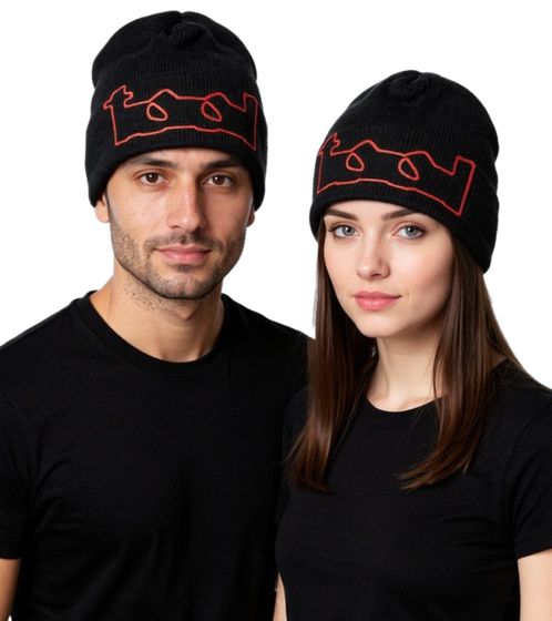 Tool Beanie Rock/Metal-Band mit eingearbeitetem Logo Strick-Mütze Fan-Beanie 9302TL Schwarz