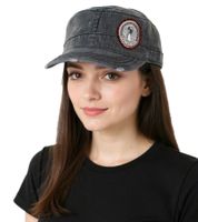 "FALL OUT BOY" Unisex Cap, Cotton Cap in a Military Cut with a Slightly Curved Fit, Gray/Pink
