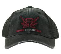 "STORY OF THE YEAR" Unisex Cap Cotton Cap with Mesh Insert in a Classic Fit with a Slightly Curved Cut, Gray/Pink