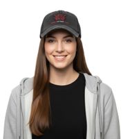 "STORY OF THE YEAR" Unisex Cap Cotton Cap with Mesh Insert in a Classic Fit with a Slightly Curved Cut, Gray/Pink