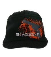 Unisex Peaked Cap with "My Chemical Romance" Logo, Peaked Beanie, Casual Hat, KC1012411MCR, Black/Red