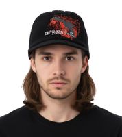 Unisex Peaked Cap with "My Chemical Romance" Logo, Peaked Beanie, Casual Hat, KC1012411MCR, Black/Red