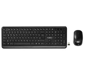 nedis Kabellose Maus und Tastatur kabellose Verbindung über Nano-USB-Empfänger KBMCW10BKDE Schwarz
