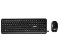 Nedis Wireless Mouse and Keyboard, Wireless Connection via Nano USB Receiver, KBMCW10BKDE, Black