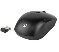 Nedis Wireless Mouse and Keyboard, Wireless Connection via Nano USB Receiver, KBMCW10BKDE, Black