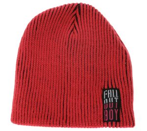 Gorro unisex FALL OUT BOY para adolescentes, estilo pop-punk con logo bordado KC103250FOB, rosa/negro Gorro unisex FALL OUT BOY para adolescentes, estilo pop-punk con logo bordado KC103250FOB, rosa/negro