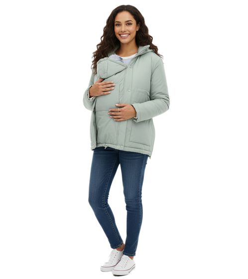 Veste 3 en 1 durable matelassée pour femme, vêtement de grossesse, avec insert porte-bébé 945524 Vert