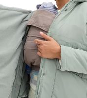 nachhaltige 3in1 Jacke Damen Schwangerschafts-Jacke Stepp-Jacke Umstandsmode mit Trageeinsatz 945524 Grün