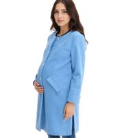 nachhaltiger 2in1 Mantel Damen Schwangerschafts-Jacke Umstands-Mantel Boucle-Jacke 912560 Hellblau