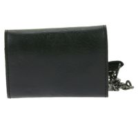 COHEED AND CAMBRIA Leather Wallet with Logo Motif, Metal Snap Fasteners, and Chain, Rocky Gothic Style LW105544COH0 Black/Gold