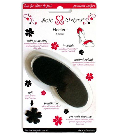 Sole Sister Heelers Stoßdämpfend und atmungsaktiv für High Heels Einlegesohle Schwarz/Grau