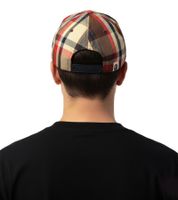 Cappellino snapback unisex A Bathing Ape Bape con motivo a quadri, stile street, rosso
