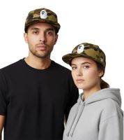 A Bathing Ape New Era 59 Fifty 1st Camo Ape Head Unisex Cap Baumwollcap Grün