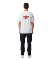 A Bathing Ape Bape Relaxed Men's Cotton T-Shirt with Crystal Stones in White