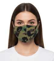 A Bathing Ape Unisex 1st Camouflage Mask Authentic Streetwear Accessory Face Mask Green