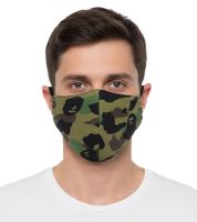 A Bathing Ape Unisex 1st Camouflage Mask Authentic Streetwear Accessory Face Mask Green