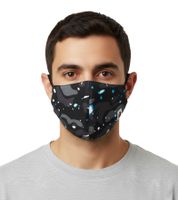 A Bathing Ape Space Camo Unisex Maske Streetstyle Signatur Trendiges Accessoire Schwarz