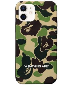 Funda Bape Abc Camo para iPhone 12 Mini - Funda unisex estilo camuflaje - Verde