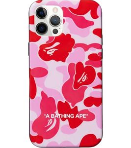 Funda unisex A Bathing Ape con diseño de camuflaje ABC para iPhone 12 Pro, con aspecto de camuflaje, rosa