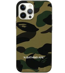 Funda unisex A Bathing Ape 1st Camo para iPhone 12/12 Pro con aspecto de camuflaje, edición urbana, verde