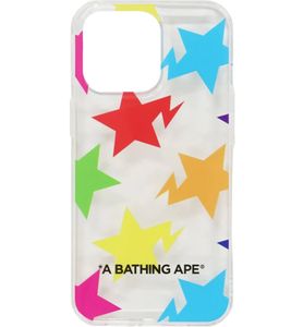 Funda transparente unisex A Bathing Ape con estampado Sta para iPhone 13, multicolor