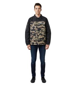 A Bathing Ape Gore-Tex 1st Camo Men's Jacket with Detachable Sleeves, Green