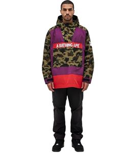 Chaqueta Anorak de Camuflaje 1st de Bathing Ape para Hombre, Estilo Cortavientos, Edición Limitada, Verde