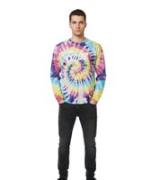 A Bathing Ape Tie Dye Long-Sleeved Men's Cotton T-Shirt, Multicolor