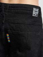 HOMEBOY x-tra BAGGY Denim SHORTS verwaschen schwarz