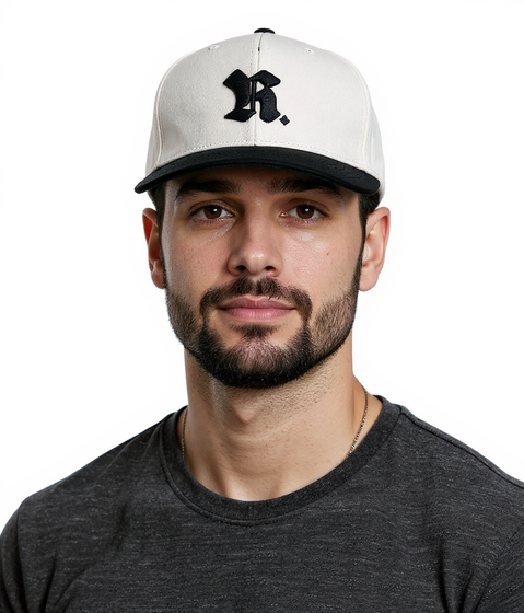 Casquette Flexfitted Capital Baseball Homme Rough., Coton Blanc