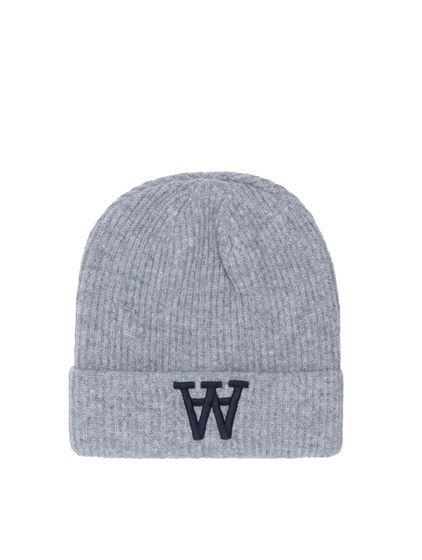 WOOD WOOD Vin Beanie Grau Melange