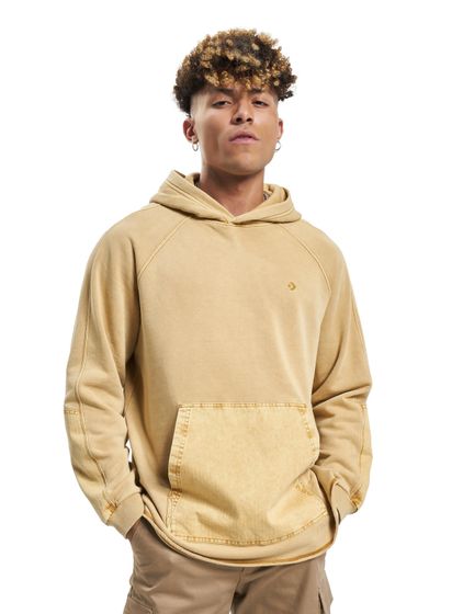 Converse Washed Jersey Hoodie dunkelbeige