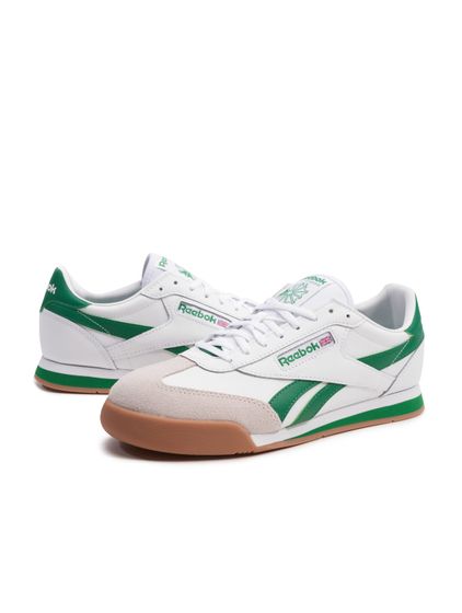 Baskets Reebok Campio XT blanches/vertes/caoutchoutées