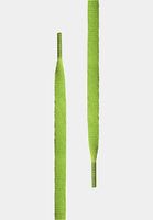 TubeLaces White Flat Shoelaces lime green