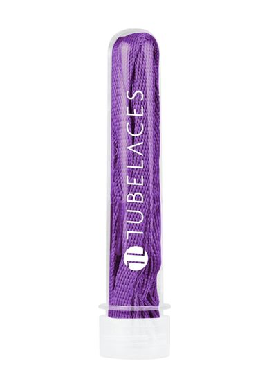 TubeLaces White Flat Schnürsenkel lila
