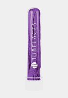 TubeLaces White Flat shoelaces purple