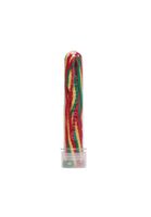 TubeLaces White Flat Shoelaces rasta