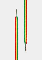 TubeLaces White Flat Shoelaces rasta