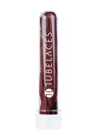 TubeLaces White Flat Schnürsenkel burgundy