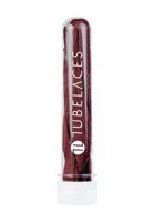 TubeLaces White Flat Schnürsenkel burgundy