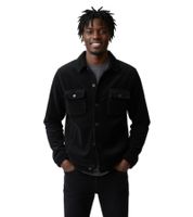 ROUGH. Snug Cotton Jacket – Transitional Jacket with Shirt Collar & Chest Pocket in Black