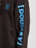 WOOD WOOD Ash Ärmelprint Hoodie schwarz/kaffee