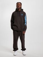 WOOD WOOD Ash Ärmelprint Hoodie schwarz/kaffee