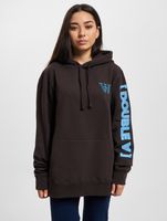 WOOD WOOD Ash Ärmelprint Hoodie schwarz/kaffee