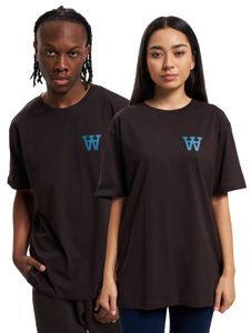 WOOD WOOD Ace chest print T-Shirt black coffee