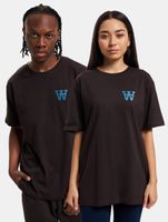 WOOD WOOD Ace Brust-Print T-Shirt schwarz kaffee