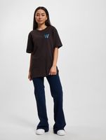 WOOD WOOD Ace Brust-Print T-Shirt schwarz kaffee
